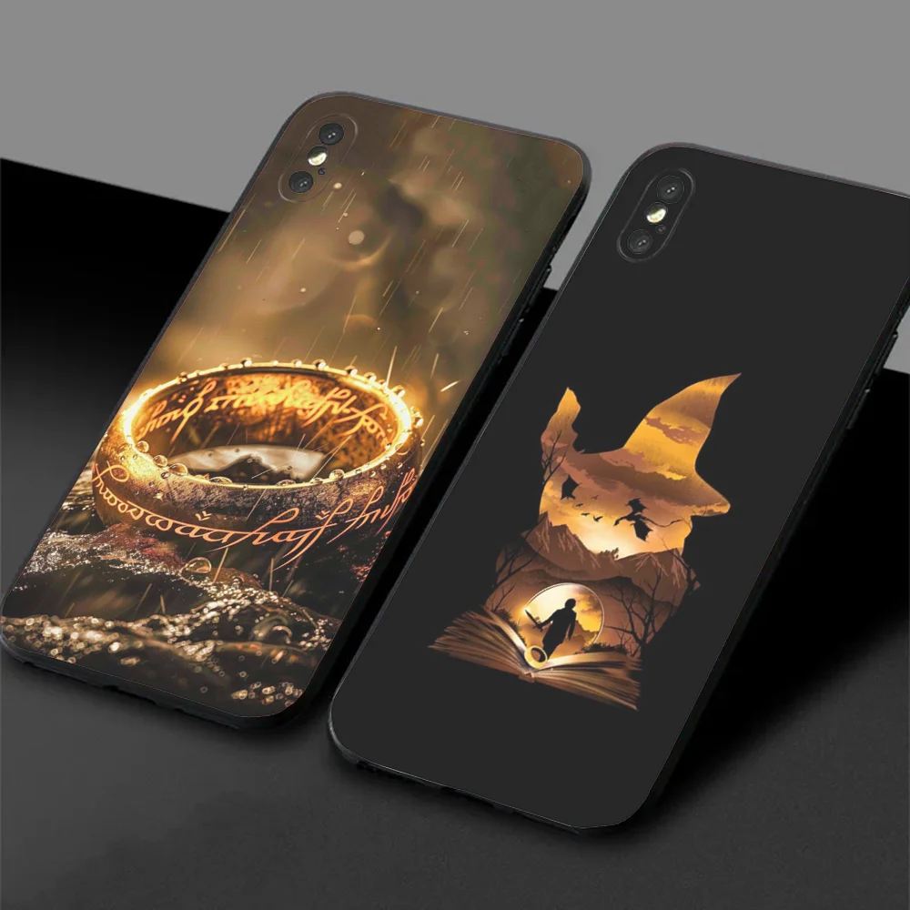 The L-Lord of the R-Rings Map Phone Case For Samsung S24,23,22,30,21,10,9,Ultra,Plus,Lite,FE,5G Black Soft Case