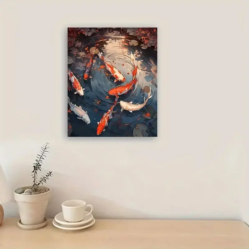 PhotoCustom Painting By Numbers Fish Animals Paint Handpainted Drawing On Canvas Modern Home Artwork