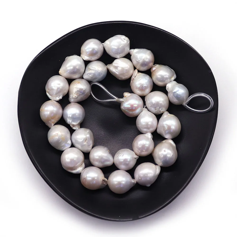 

Baroque Style Natural Freshwater Pearls Small Tail Beads White Irregular Shaped Straight Hole Loose Bead DIY Jewelry Making Gift
