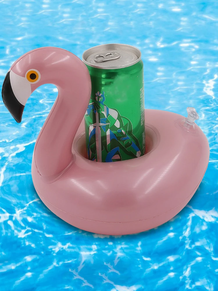 Portavasos flotante inflable para piscina, soporte para vasos de bebidas, mesa enfriadora de PVC, suministros para fiestas, regalo para familiares y amigos