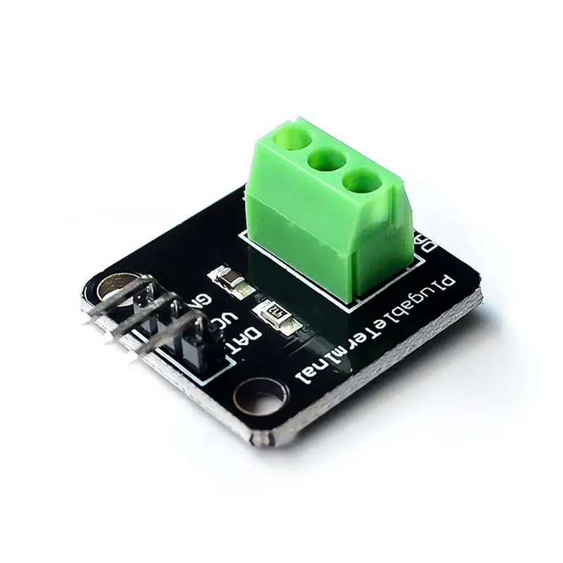 Y43A-2X DS18B20 Temperature Sensor Module Kit Waterproof 100CM Digital Sensor Cable Probe Terminal Adapter For Arduino