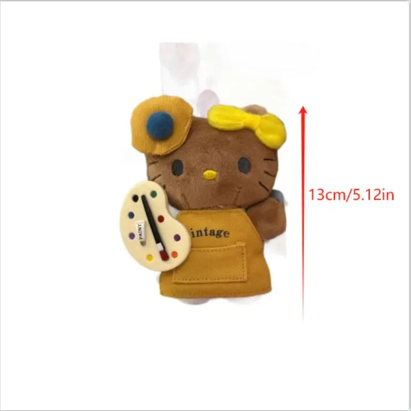 Sanrio Hello Kitty Plüschpuppe Schlüsselanhänger Niedliche Girly KT Katze Stofftier Taschenanhänger Kreativer Rucksack Hängendes Ornament Geschenk