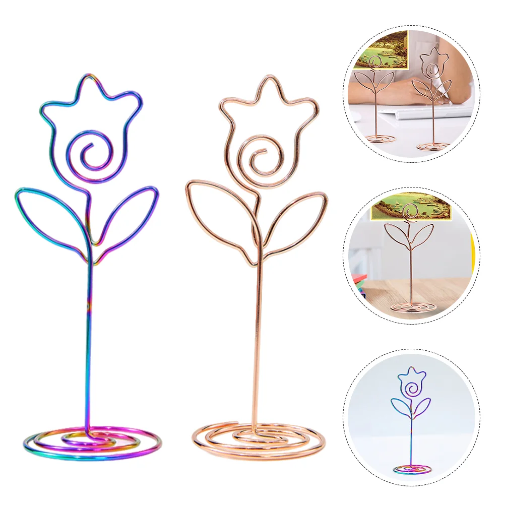 6 Pcs Wedding Literature and Tulip Message Box Metal Table Number Holders Place Card