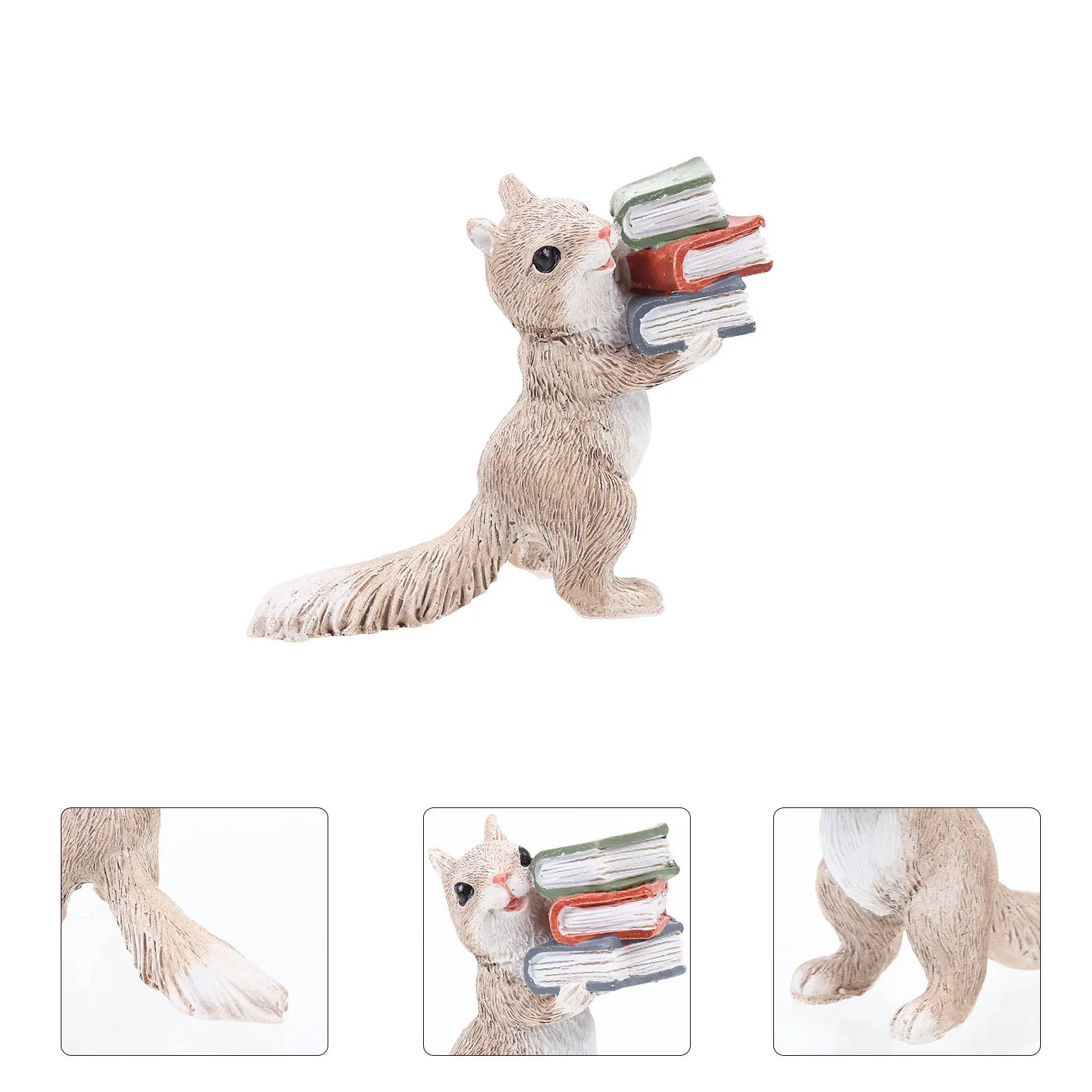 

Resin Squirrel Decoration Adorable Animal Sculpture for Home Garden Desk Office Decor Creative Housewarming Gift