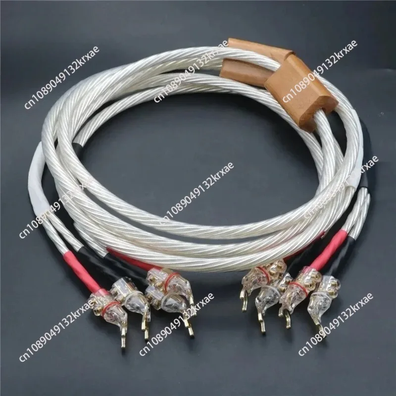 

Акустические шнуры YIVO XSSH Audio DIY OEM ODM Высококачественный серебряный кабель с покрытием высокой чистоты 16AWGx8 Core HIFI Провод динамика с вилкой Y-типа