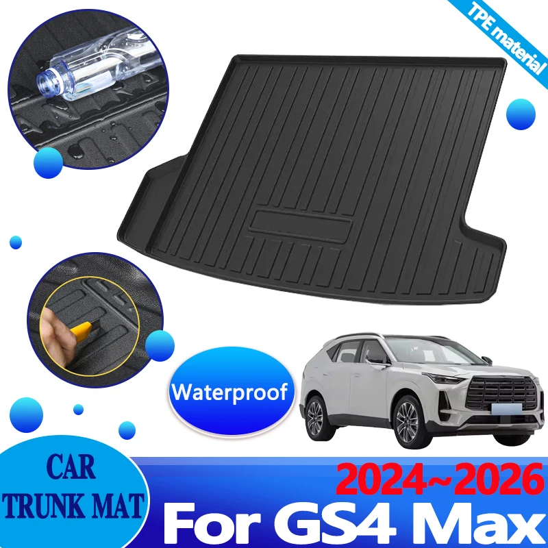 

Car Trunk Floor Mats for Trumpchi GS4 Max 2024~2026 Waterproof Carpet Protector Luggage Upholstered TPE Storage Pad Accessories