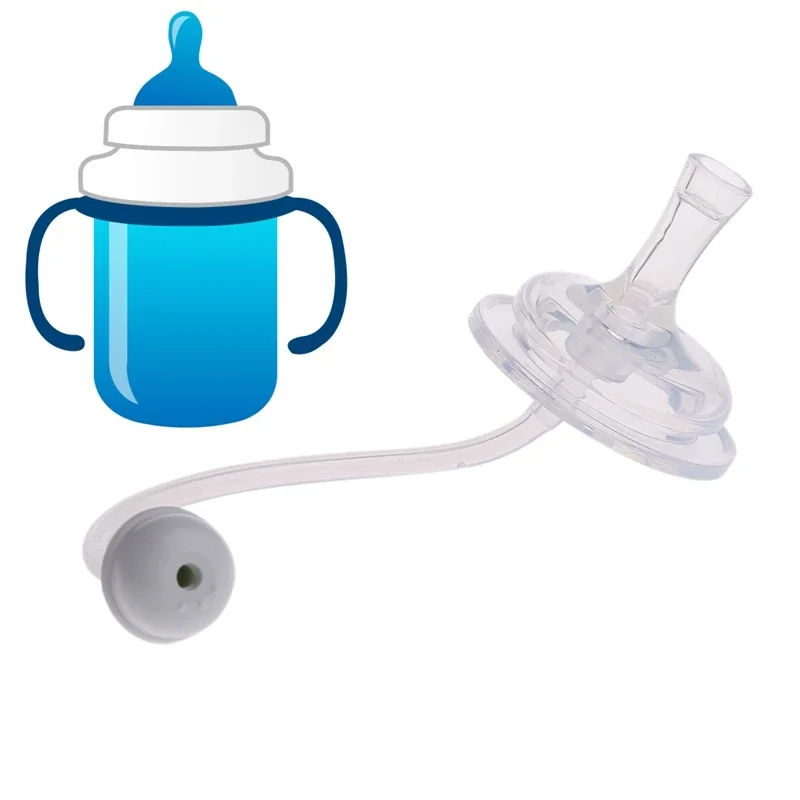 Baby Bottle Straw Replacement Wide Mouth Silicone Feeding Accessories Learn drinking cups Straw for head Replace