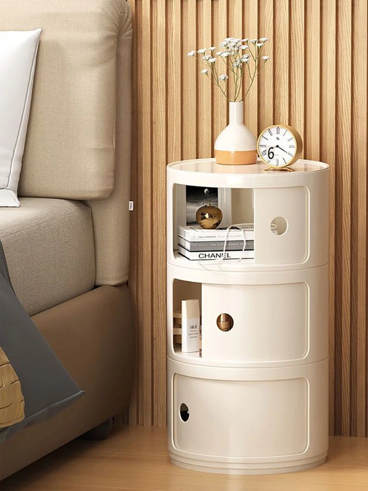 

Nordic Multi-Function Storage Cabinet White Simple Creative Lockers Bedside Cupboard Sofa Side Cabinet Living Room Furnishings