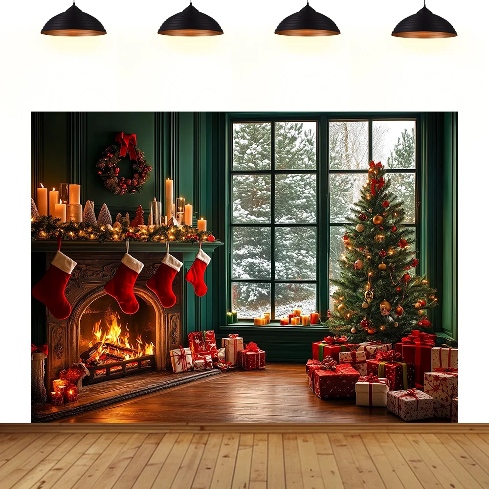 

Christmas Theme background Christmas tree decoration festival winter New Year Christmas Eve photo banner photography backdrop