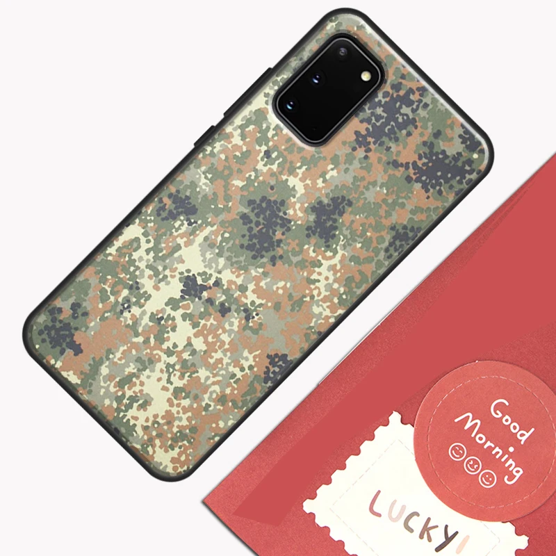 Flecktarn Camouflage Camo Case For Samsung Galaxy S22 S21 S23 Ultra Note 20 S8 S9 S10 Note 10 Plus S20 FE Back Cover