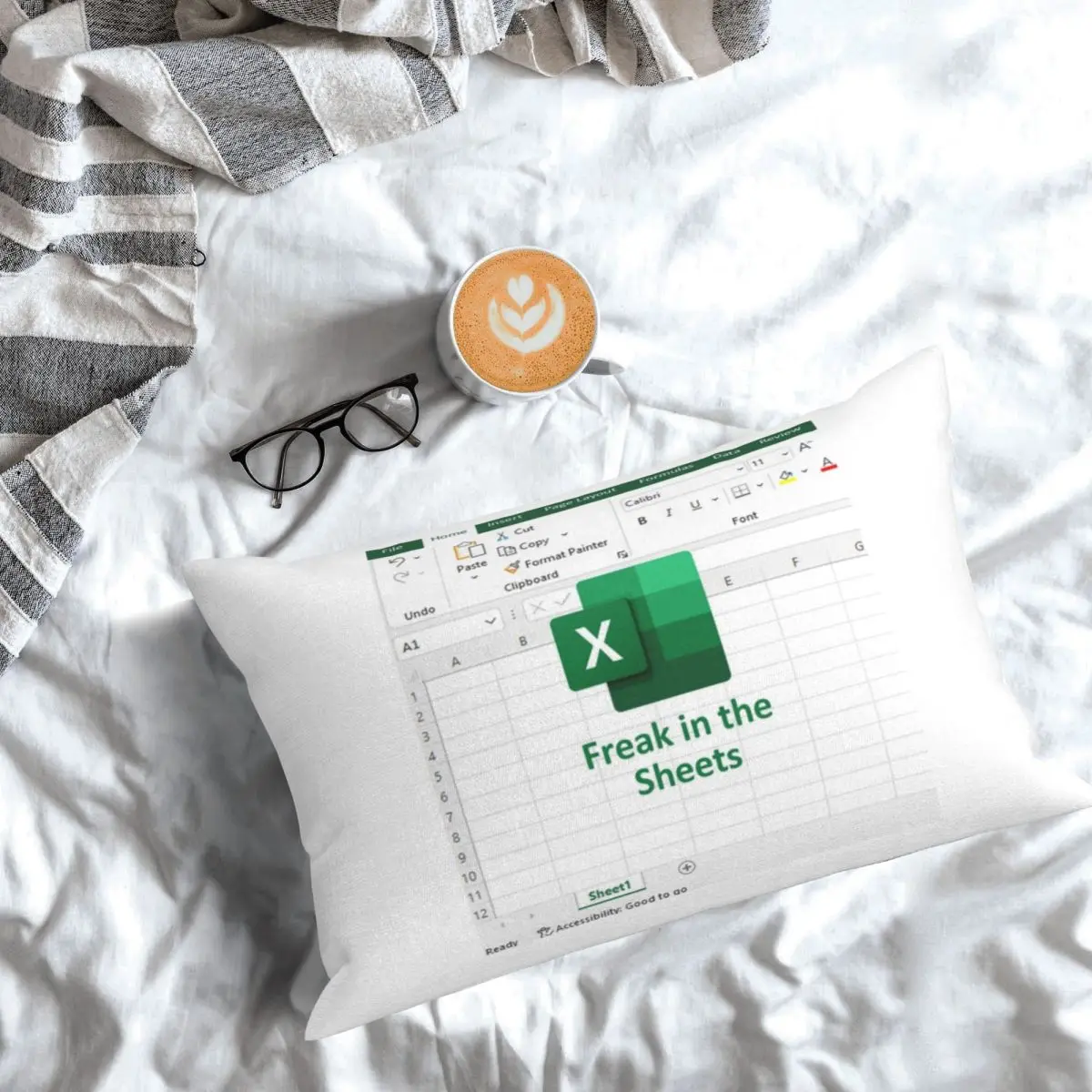 Freak In The Sheets Excel Spreadsheet Rectangle Pillowcase Cushion Cover Decor Bedroom Bed Home Comfort Throw Pillow