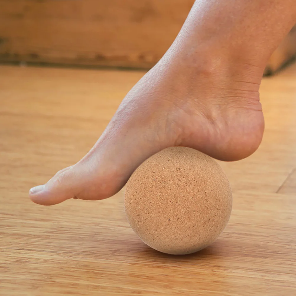 Cork Massage Ball High Density Yoga Muscle Roller for Foot Back Neck Pain Relief Myofascial Release Fitness Therapy
