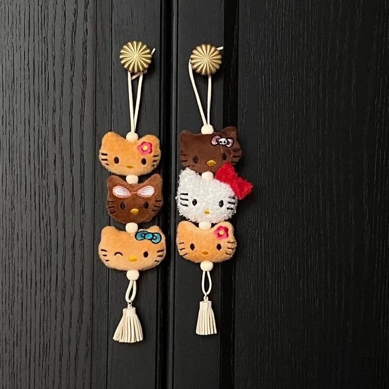 

Hello Kitty Anime Kawaii Sanrio Fashion Gifts Lovely Doll Cute Cartoon Kt Cat Car Pendant Bag Decoration Gifts for Kids