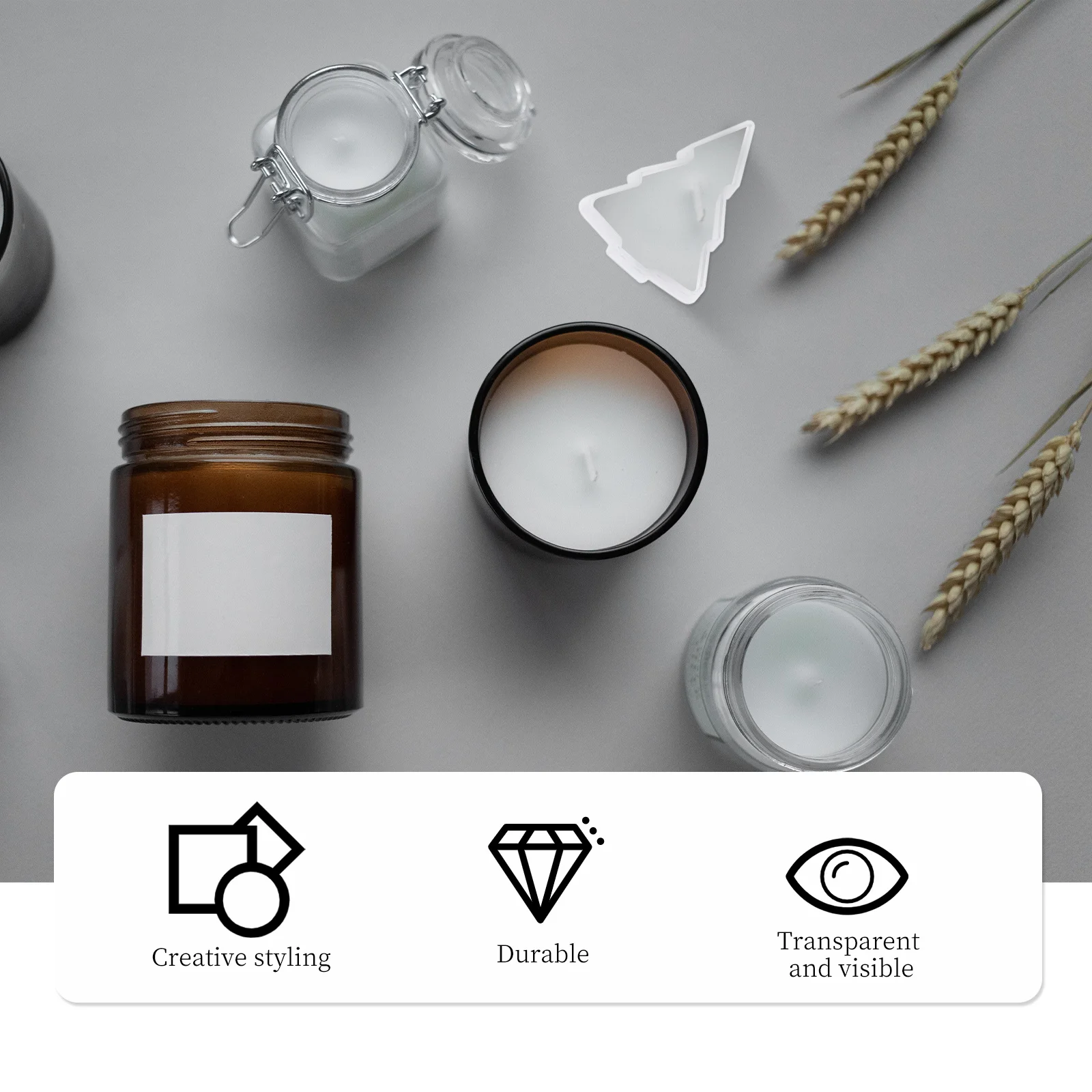 20 قطعة شجرة عيد الميلاد جرس أكواب الشمع حاويات بلاستيكية Diy بها بنفسك صنع حامل مثبطات اللهب أداة ديكور عيد الميلاد #4