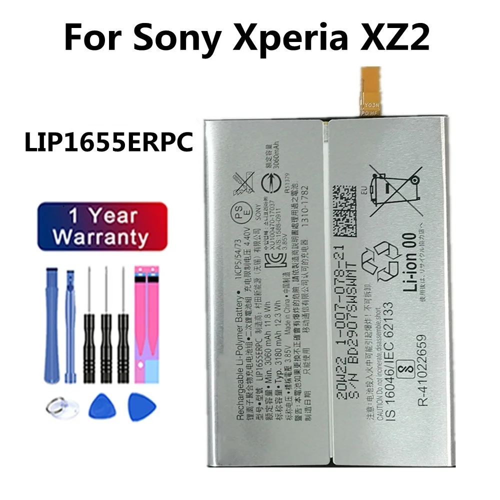 

2023 Years High Quality 3180mAh LIP1655ERPC Battery For Sony Xperia XZ2 H8296 PF22 SO-03K SOV37 702SO H8216 Batteries Bateria