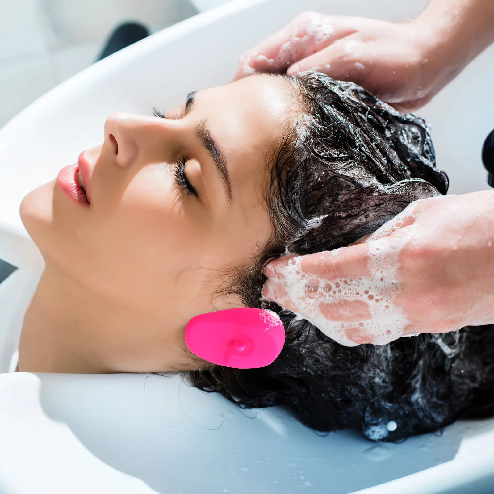 أغطية أذن من السيليكون مقاومة للماء ومقاومة للحرارة لصالونات صبغ الشعر تستخدم أدوات تصفيف الشعر وحماية الأذن