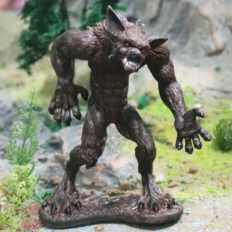 Simulation Monster Werewolf Yeti Model Action Figures Home Decoration Snowman Wolf Man Figurines Ornament Toys For Children Gift