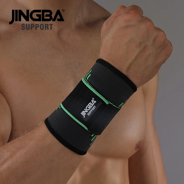 JINGBA SUPPORT 1PCS Nylonowa opaska na nadgarstek Wsparcie Fitness Bandaż Wsparcie nadgarstka Sprzęt ochronny Opaska na nadgarstek mężczyźni Tenis Badminton Brace