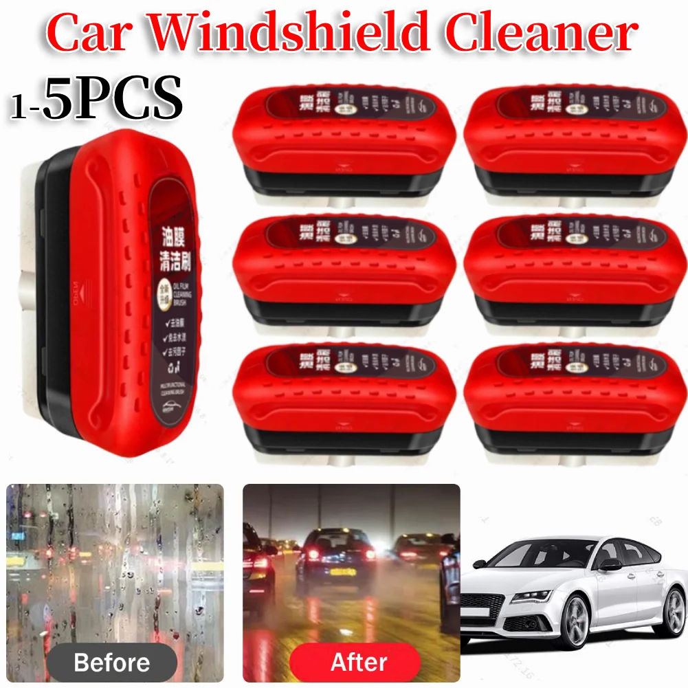 New Selling Car Glass Oil Film Cleaning Brush Oil Removal Stain Removal Rainproof Anti-fog Rearview Mirror Cleaner Sponge Cloth