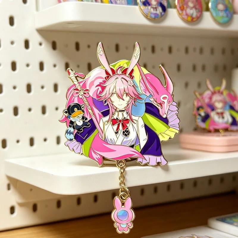 Honkai: Star Rail Evanescia Cosplay-Anstecker, Spiel-Anime Anaxagoras Khaslana Cipher Pin, Niedliche Dekoration, Halloween-Party-Kostüm-Requisiten – Detail 1