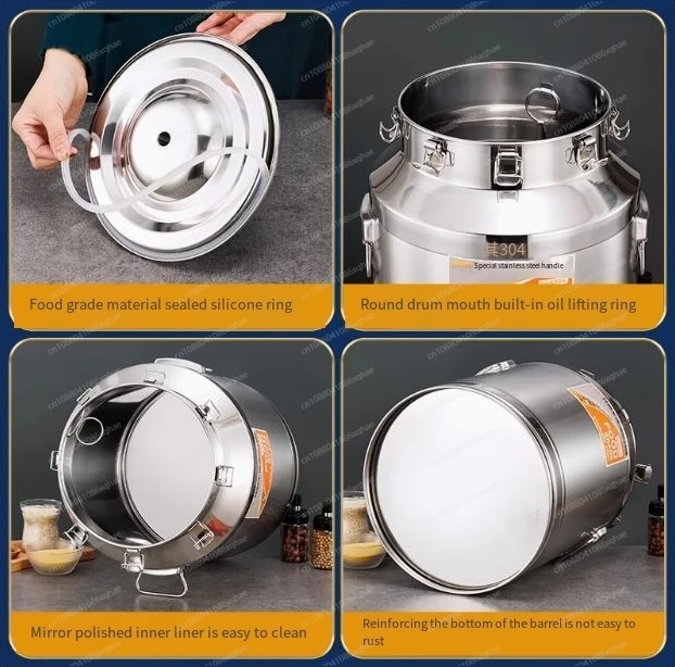 304 stainless steel fermentation barrel sealed brewing  Homemade wine fermentation barrel Beer barrel Brewing with exhaust