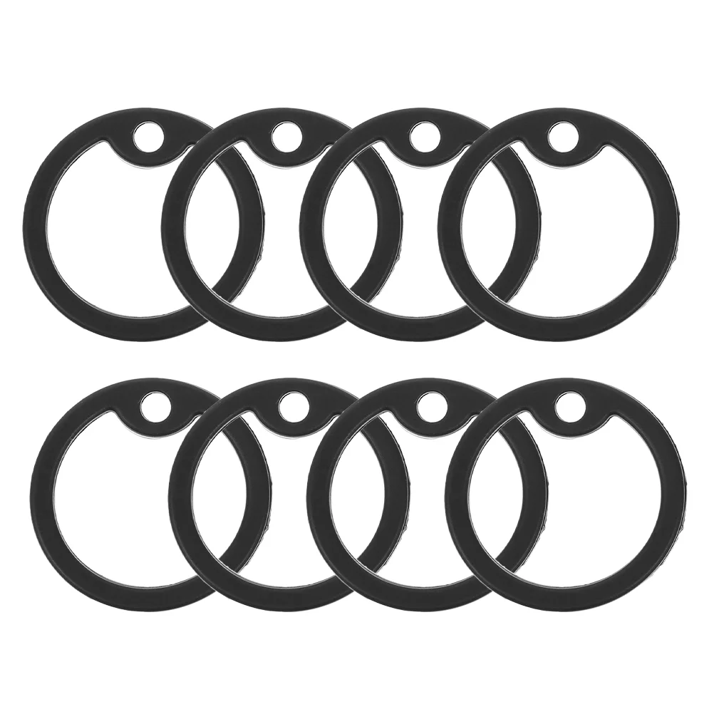 

8pcs Silicone Dog Tag Silencers Black Dog Tag Protector Dog Tag Silencers for Pet Collar Noise Reduction Set for Dogs and Cats P