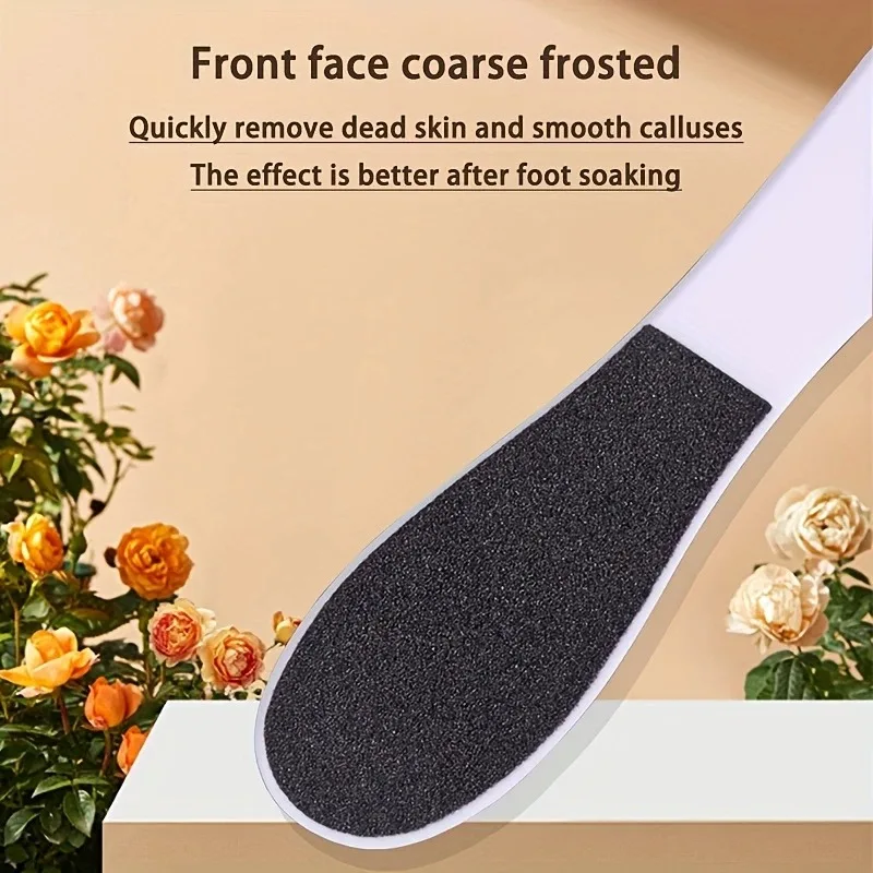 Lime à pieds jetable Double face et ensemble de pédicure en pierre ponce, dissolvant de callosités en plastique pour les pieds, gommage exfoliant non parfumé