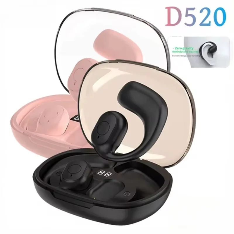 NEW D520 OWS Bluetooth Earphones LED Display Wireless Headphones Noise Reduction Earbuds HD Stereo Sports Waterproof Headsets