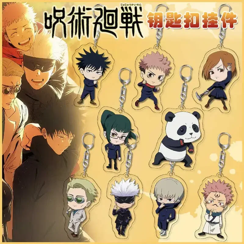 Anime Yuji Itadori Satoru Gojo Mika Fushiguro Toji Nanami Kento Cosplay Keychain Accessory Game Ambitus Bag Pendant Itabag Decor