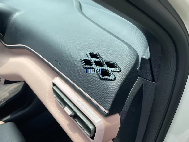 نمط السيارة من ألياف الكربون تغيير التروس الداخلية ، لوحة التحكم في النافذة ، فتحة تهوية ، حافة مخرج ، BYD Seagull ، دولفين ، ميني ، atton 1 ، +