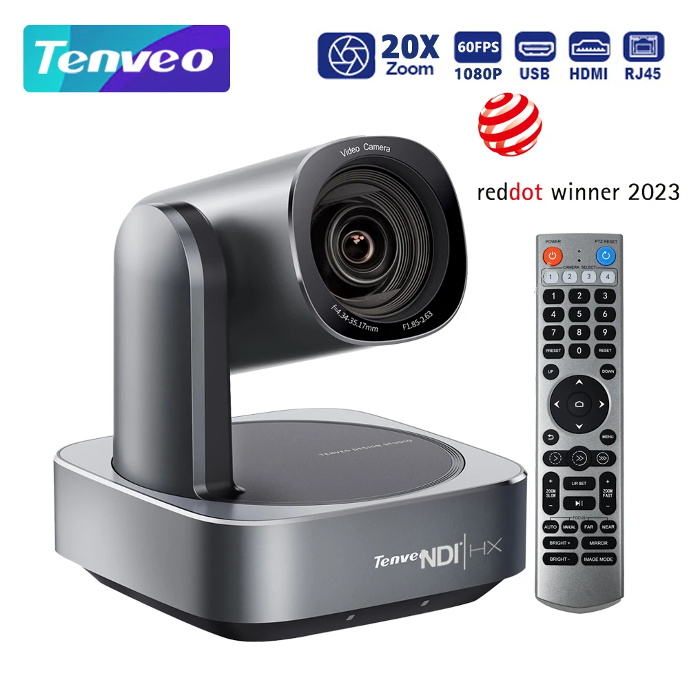 VL20N 1080p 20x Zoom HDMI/USB3.0 C/RJ45 Camera For Zoom, Meeting Live Church Services Worship Events Education Skype,OBS