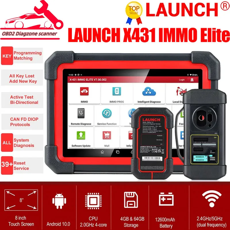 2023 NEW LAUNCH X431 IMMO Elite X-PROG 3 Key Programmer Car OBD2 Diagnostic Tools Anti-Theft Programming 39 Reset Auto Scanner