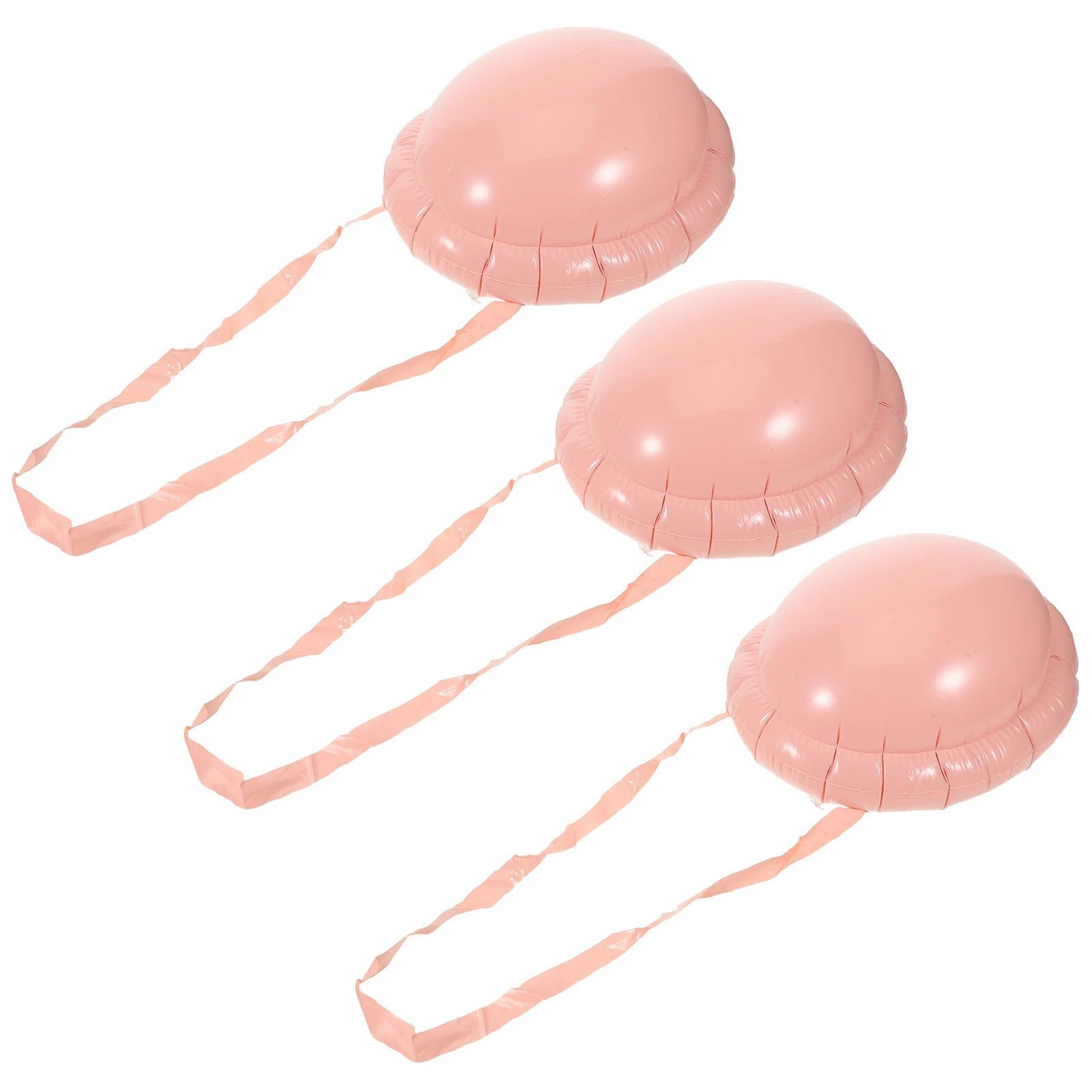 

3pcs Christmas Costume Props Inflatable Fake Suit Wearable Pregnancy Belly For Party Cosplay - Pvc Artificial Pregnant Belly