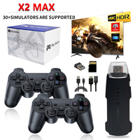 X2 MAX Video Game Console 2.4G Double Wireless Controller Game Stick 4K 30000+ Games 128G Retro Games for PS1/GBA TV Game Stick