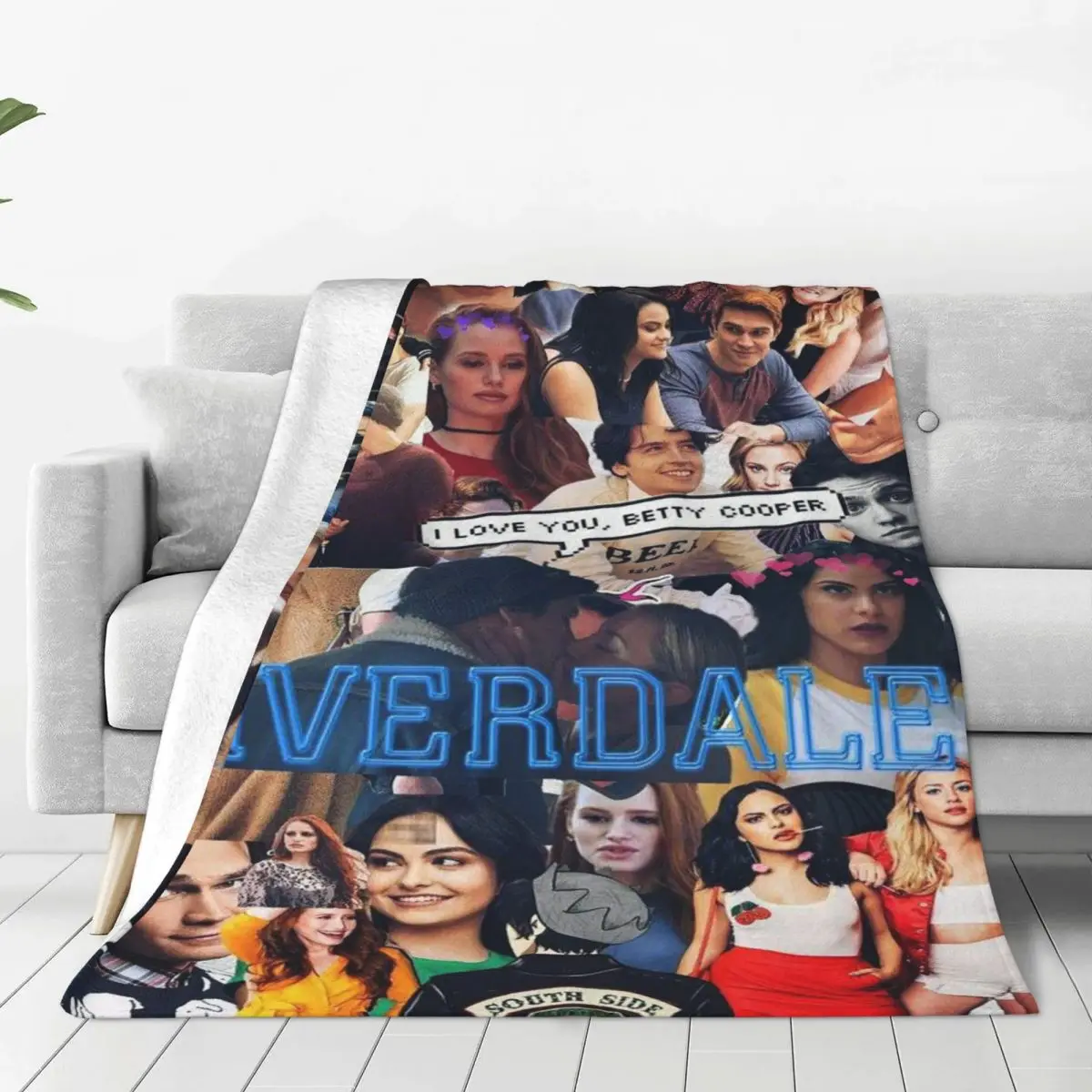 

Riverdale Plaid TV Drama Blankets Velvet Autumn/Winter Vintage Art Gift Portable Lightweight Throw Blankets for Home Couch Quilt