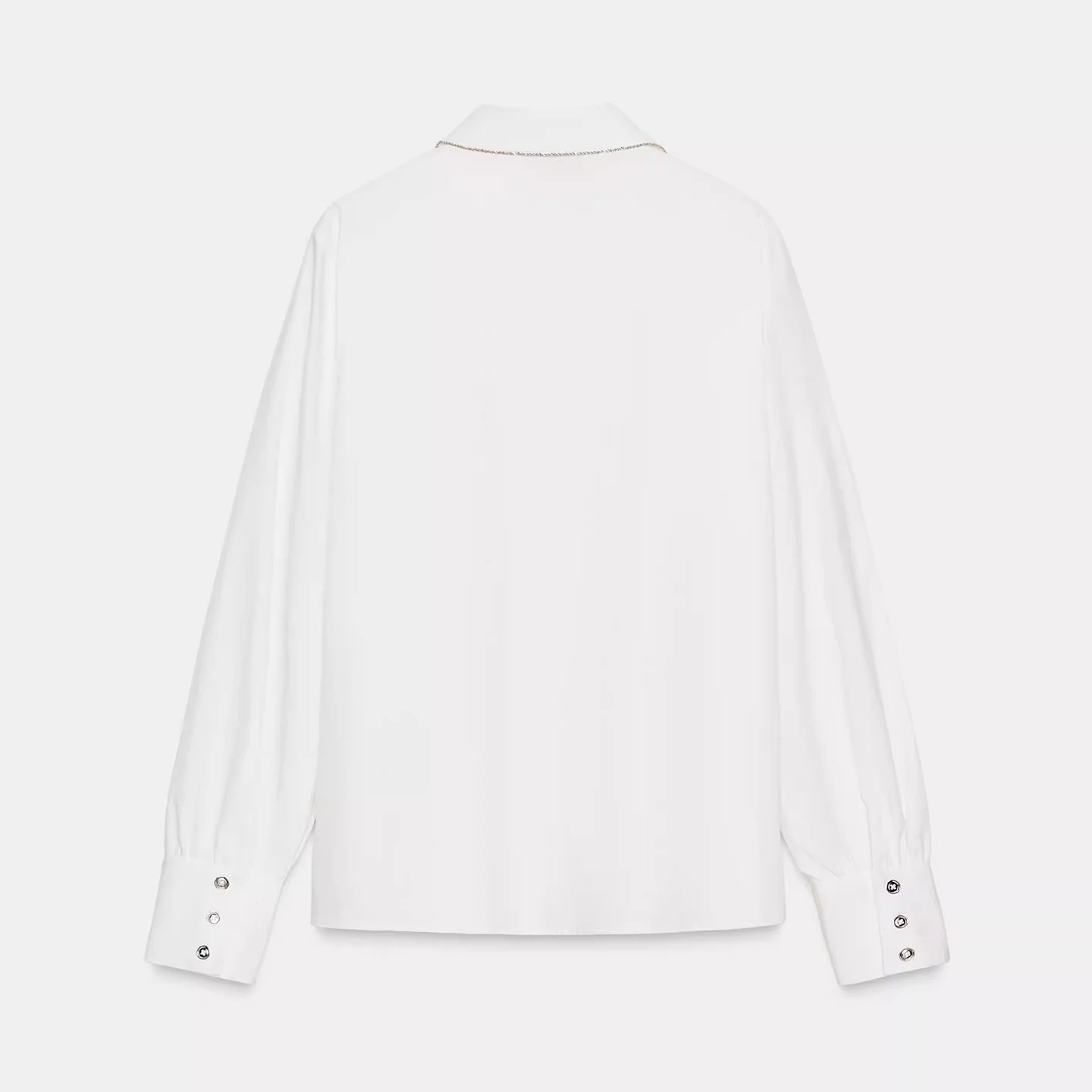 Trendy Beaded Collar irt Women's Faion Sle 2025 Autumn New Arrival Youth Long Sve Regular Fit Daily Wear Z