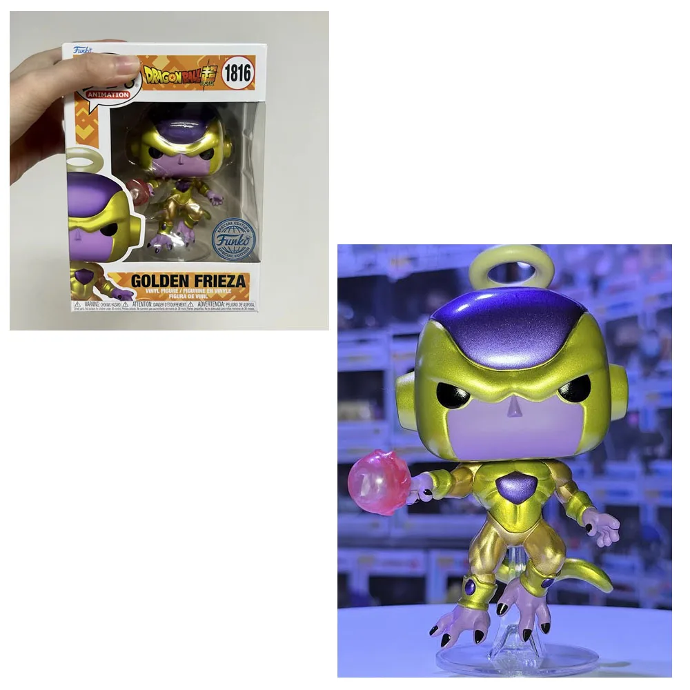 Figuras Funko de Dragon Ball Super: Frieza Dorado # Figuras de acción de vinilo de la edición especial 1816, juguetes coleccionables, muñecas, decoración para el hogar