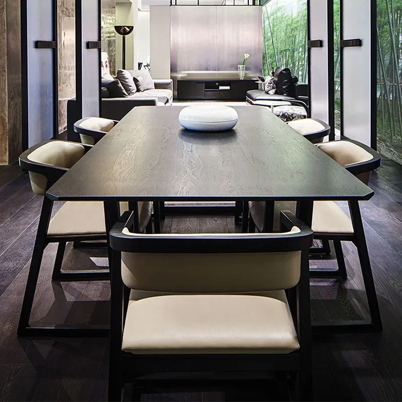

Nordic Style Dining Tables and Chairs Combination Home Rectangular Simple Modern