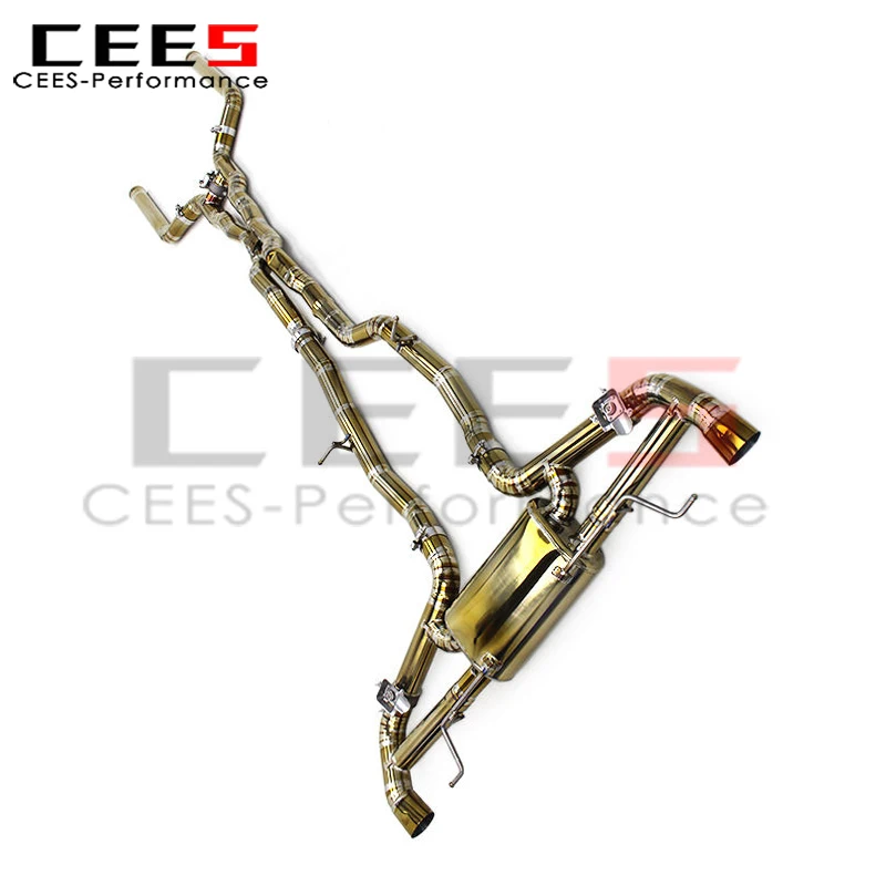 

cees Gold Catback Exhaust for Mercedes-Benz GLC63 AMG 4.0T 2016-2022 Racing Auto Parts Muffler OEM Valve Exhaust System