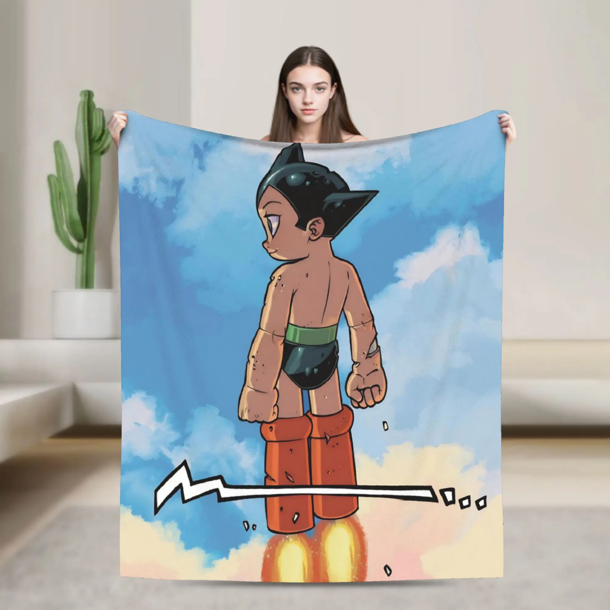 Astroboy Astro Boy Accessories Blanket Soft Coral Fleece Plush  Throw Blanket Cozy Quilt