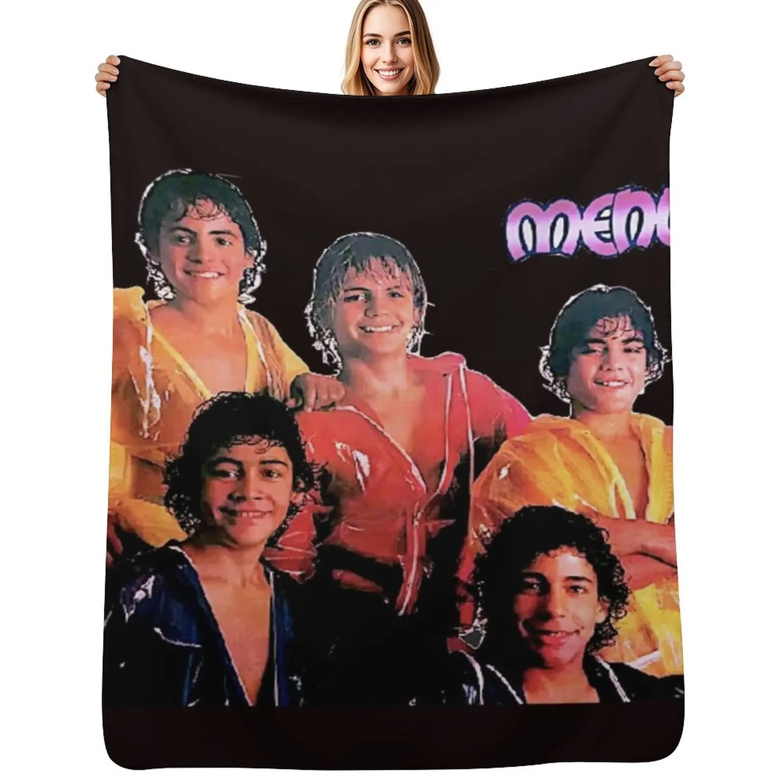 

MENUDO VTG 70S RAIN SLICKERS Throw Blanket Cozy Warm Blanket for Bed Room Decor
