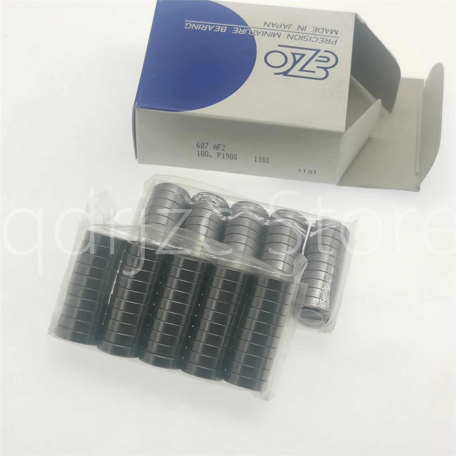 （10 pcs）EZO Miniature Deep Groove Ball Bearing 687 = AX7 618/7 UL714 L-1470 Open without dust cover 7mm X 14mm X 3.5mm