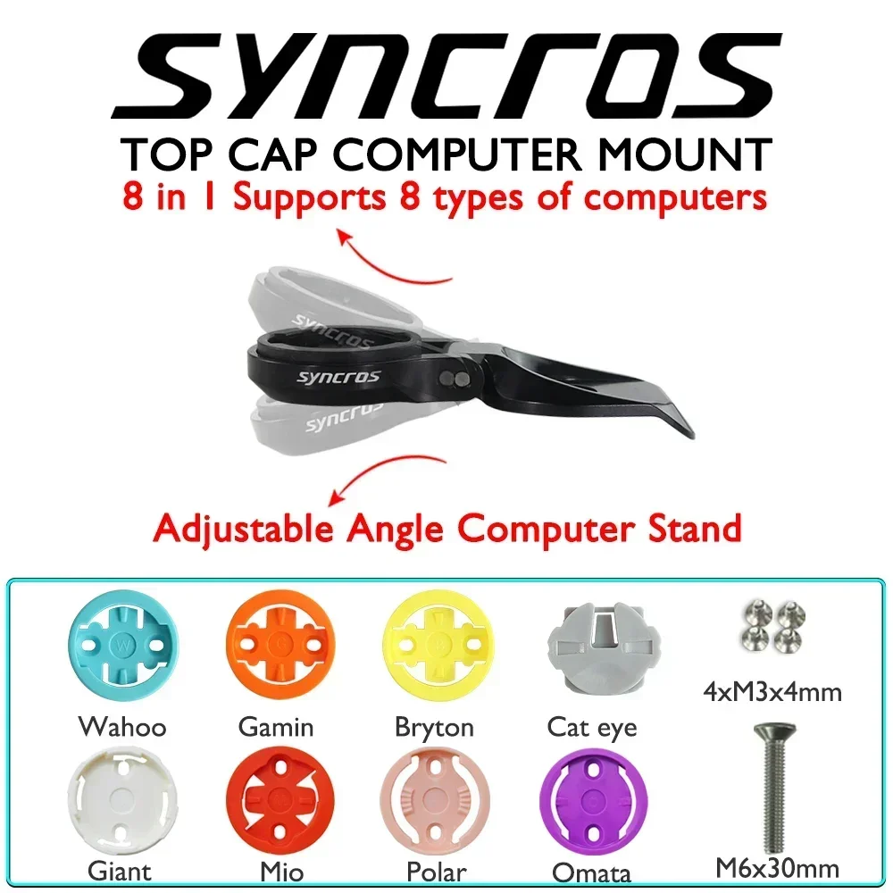 Syncros Custom 60 Degree Swivel Mountain Bike Computer Stand/Bike Stopwatch Garmin Color Computer Bike Stand Accessories