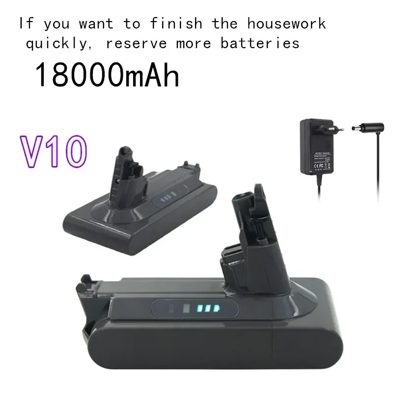 100% Replacement 25.2V 18000mAh Lithium Replacement Battery For Dyson Vacuum Cleaner cyclone V10 Absolute SV12 V10 Fluffy V10