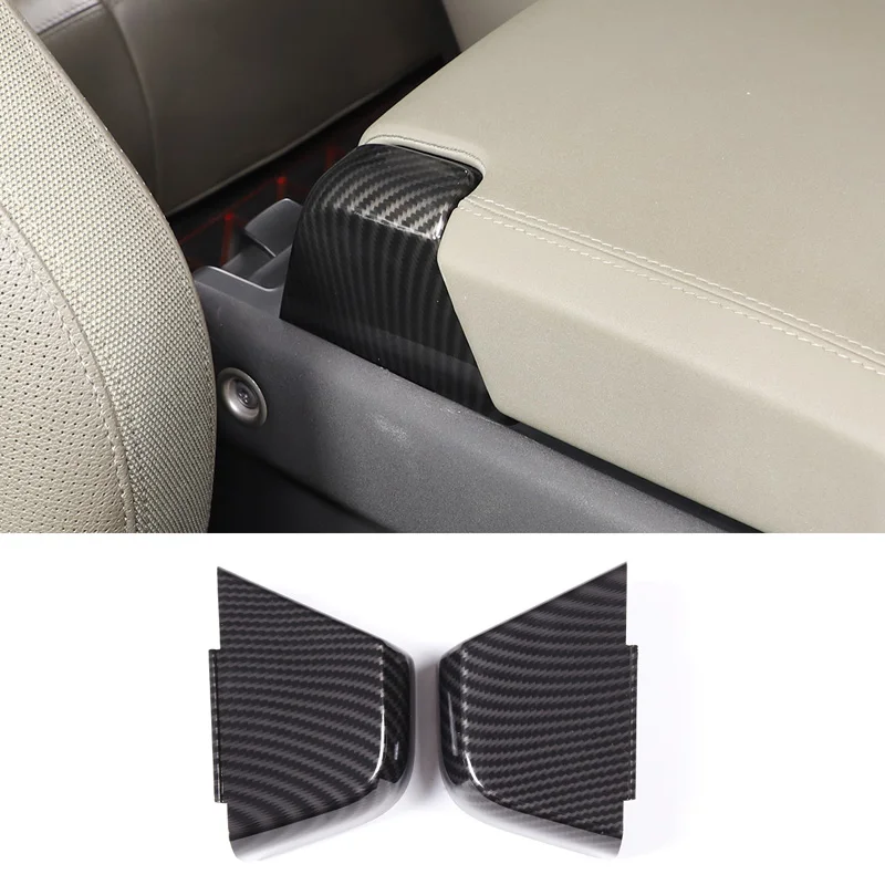 For 2022-23 Land Rover Defender 110 ABS carbon fiber car seat armrest box screw cover sticker Automotive Replacement Accessories