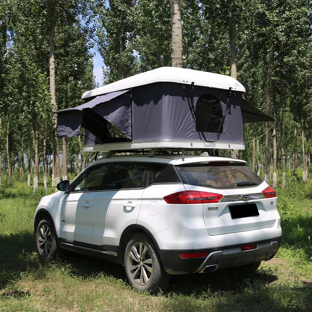 4X4 Camper Hydraulic Fiberglass Roof Top Tent Hard Black Shell Car Rooftop Tent For Sale