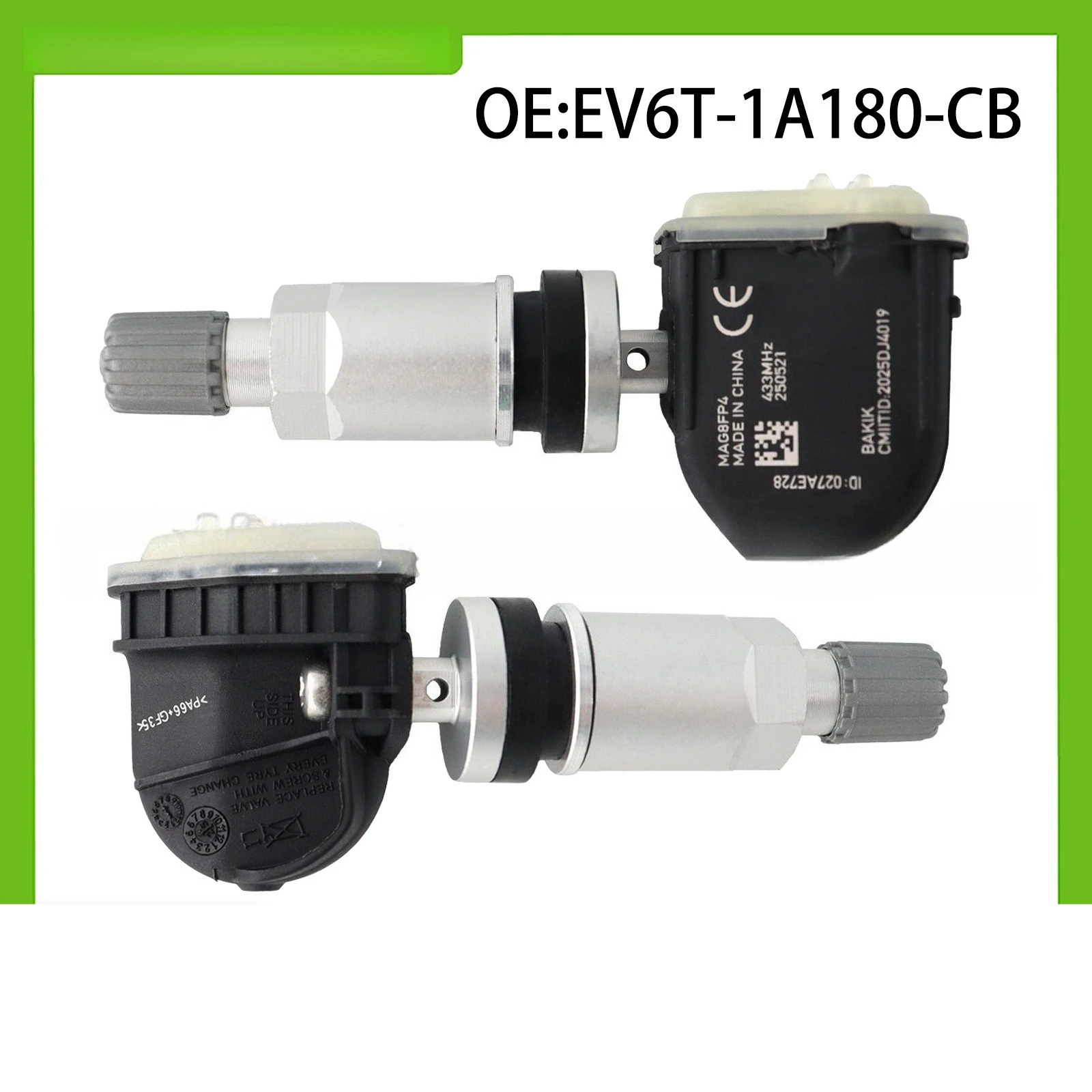 

EV6T-1A180-CB EV6T1A180CB 4pcs Tire Pressure Sensor for Ford Focus Mustang aluminum alloy valve