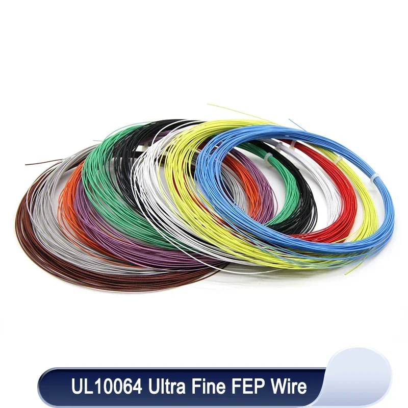 

10~100m UL10064 FEP Wire Ultra Fine (No scroll) 40/36/34/32/30/28/26 AWG PTFE Plastic Solder High Conductivity Copper Line