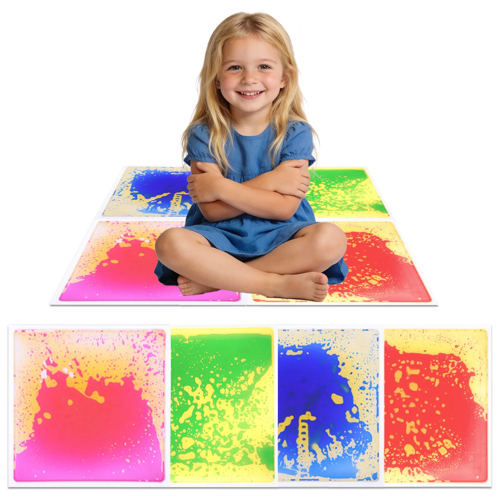 

Премиальные яркие сенсорные плитки для детей – развивающий игровой коврик для визуальной и тактильной стимуляции