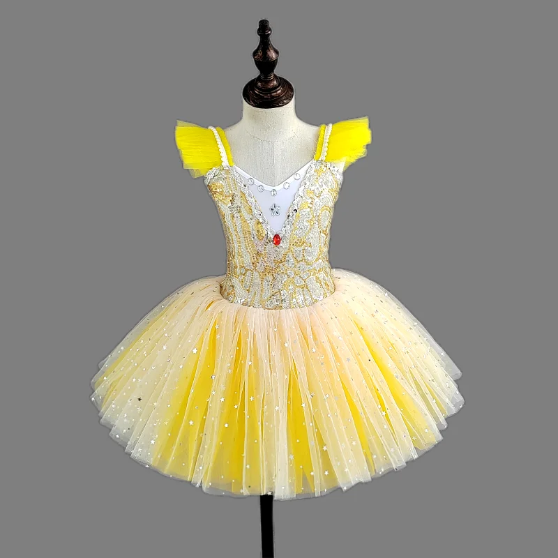 Children\'s ballet skirt girls dance skirt children\'s program collective performance costumes dance performance costumes